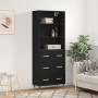 Aparador alto madera contrachapada negro 69,5x34x180 cm de vidaXL, Aparadores - Ref: Foro24-3189358, Precio: 162,52 €, Descue...