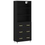 Aparador alto madera contrachapada negro 69,5x34x180 cm de vidaXL, Aparadores - Ref: Foro24-3189358, Precio: 162,52 €, Descue...