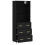 Aparador alto madera contrachapada negro 69,5x34x180 cm de vidaXL, Aparadores - Ref: Foro24-3189358, Precio: 162,52 €, Descue...