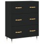 Aparador alto madera contrachapada negro 69,5x34x180 cm de vidaXL, Aparadores - Ref: Foro24-3189358, Precio: 162,52 €, Descue...