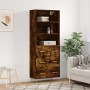 Tall smoked oak plywood sideboard 69.5x34x180 cm by vidaXL, Sideboards - Ref: Foro24-3189370, Price: 165,85 €, Discount: %