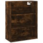 Aparador alto madera contrachapada roble ahumado 69,5x34x180 cm de vidaXL, Aparadores - Ref: Foro24-3189370, Precio: 147,99 €...