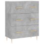 Aparador alto madera contrachapada gris hormigón 69,5x34x180 cm de vidaXL, Aparadores - Ref: Foro24-3189369, Precio: 154,06 €...