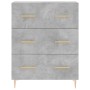 Aparador alto madera contrachapada gris hormigón 69,5x34x180 cm de vidaXL, Aparadores - Ref: Foro24-3189369, Precio: 154,06 €...