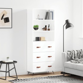 High glossy white plywood sideboard 69.5x34x180 cm by vidaXL, Sideboards - Ref: Foro24-3189351, Price: 154,99 €, Discount: %