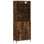 Aparador alto madera contrachapada roble ahumado 69,5x34x180 cm de vidaXL, Aparadores - Ref: Foro24-3189266, Precio: 145,39 €...