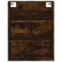 Aparador alto madera contrachapada roble ahumado 69,5x34x180 cm de vidaXL, Aparadores - Ref: Foro24-3189266, Precio: 145,39 €...