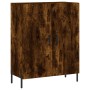 Aparador alto madera contrachapada roble ahumado 69,5x34x180 cm de vidaXL, Aparadores - Ref: Foro24-3189266, Precio: 145,39 €...