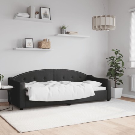 Sofá cama tela negro 80x200 cm de vidaXL, Camas y somieres - Ref: Foro24-354180, Precio: 188,99 €, Descuento: %