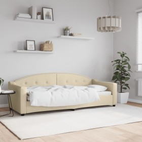 Cream fabric sofa bed 80x200 cm by vidaXL, Beds and slatted bases - Ref: Foro24-354182, Price: 215,99 €, Discount: %