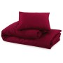 Burgundy light microfiber duvet cover set 155x220 cm by vidaXL, Duvet covers - Ref: Foro24-136039, Price: 19,34 €, Discount: %