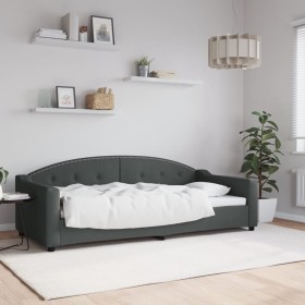 Dark gray fabric sofa bed 90x200 cm by vidaXL, Beds and slatted bases - Ref: Foro24-354184, Price: 217,99 €, Discount: %