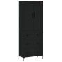 Aparador alto madera contrachapada negro 69,5x34x180 cm de vidaXL, Aparadores - Ref: Foro24-3195844, Precio: 175,97 €, Descue...