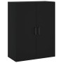 Tall black plywood sideboard 69.5x34x180 cm by vidaXL, Sideboards - Ref: Foro24-3195844, Price: 175,97 €, Discount: %