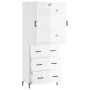 Aparador alto madera contrachapada blanco brillo 69,5x34x180 cm de vidaXL, Aparadores - Ref: Foro24-3195845, Precio: 174,99 €...