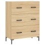 Aparador alto madera contrachapada color roble 69,5x34x180 cm de vidaXL, Aparadores - Ref: Foro24-3195846, Precio: 160,17 €, ...