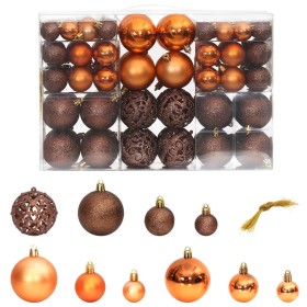 Bolas de Navidad 100 unidades marrón 3 / 4 / 6 cm de vidaXL, Adornos festivos - Ref: Foro24-356099, Precio: 23,00 €, Descuent...