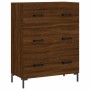 Aparador alto madera contrachapada marrón roble 69,5x34x180 cm de vidaXL, Aparadores - Ref: Foro24-3195850, Precio: 164,99 €,...