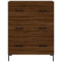 Aparador alto madera contrachapada marrón roble 69,5x34x180 cm de vidaXL, Aparadores - Ref: Foro24-3195850, Precio: 164,99 €,...