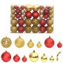 Christmas balls 100 pcs gold and red red color 3 / 4 / 6 cm by vidaXL, Festive decorations - Ref: Foro24-356106, Price: 22,61...