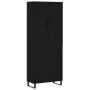 Aparador alto madera contrachapada negro 69,5x34x180 cm de vidaXL, Aparadores - Ref: Foro24-3195868, Precio: 200,64 €, Descue...