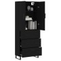 Aparador alto madera contrachapada negro 69,5x34x180 cm de vidaXL, Aparadores - Ref: Foro24-3195868, Precio: 200,64 €, Descue...