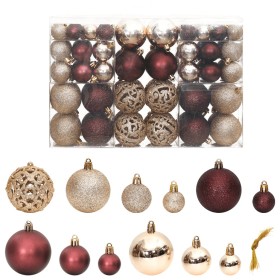 Christmas balls 100 pcs champagne and brown color 3 / 4 / 6 cm by vidaXL, Festive decorations - Ref: Foro24-356107, Price: 49...