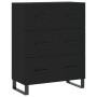 Aparador alto madera contrachapada negro 69,5x34x180 cm de vidaXL, Aparadores - Ref: Foro24-3195868, Precio: 200,64 €, Descue...