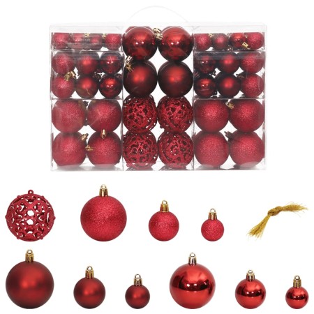 Weihnachtskugeln 100 Stück rot rot 3 / 4 / 6 cm von vidaXL, Festliche Dekorationen - Ref: Foro24-356108, Preis: 29,38 €, Raba...