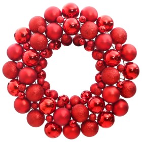 Roter Weihnachtskranz aus Polystyrol, 45 cm von vidaXL, Festliche Dekorationen - Ref: Foro24-356121, Preis: 27,99 €, Rabatt: %