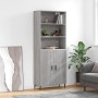 High sideboard sonoma gray plywood 69.5x34x180 cm by vidaXL, Sideboards - Ref: Foro24-3189275, Price: 144,44 €, Discount: %