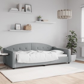 Sofá cama tela gris claro 100x200 cm de vidaXL, Camas y somieres - Ref: Foro24-354188, Precio: 224,99 €, Descuento: %