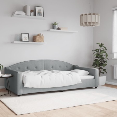 Light gray fabric sofa bed 100x200 cm by vidaXL, Beds and slatted bases - Ref: Foro24-354188, Price: 224,99 €, Discount: %