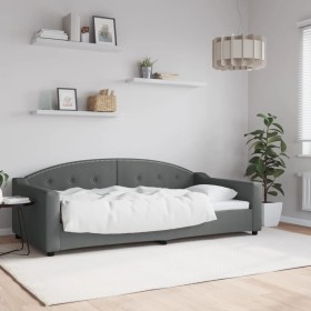 Sofá cama tela gris oscuro 100x200 cm de vidaXL, Camas y somieres - Ref: Foro24-354189, Precio: 214,56 €, Descuento: %