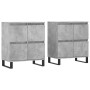 Aparadores 2 uds madera contrachapada gris hormigón de vidaXL, Aparadores - Ref: Foro24-3190185, Precio: 166,48 €, Descuento: %