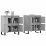 Aparadores 2 uds madera contrachapada gris hormigón de vidaXL, Aparadores - Ref: Foro24-3190185, Precio: 166,48 €, Descuento: %