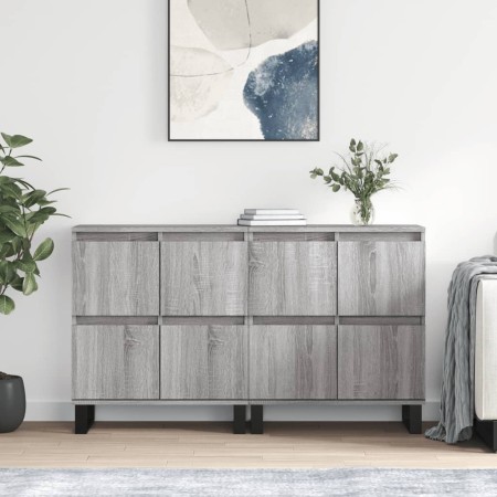 Sideboards 2 Stück Sonoma graues Sperrholz von vidaXL, Sideboards - Ref: Foro24-3190187, Preis: 169,90 €, Rabatt: %