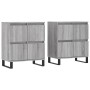 Aparadores 2 piezas madera contrachapada gris Sonoma de vidaXL, Aparadores - Ref: Foro24-3190187, Precio: 169,90 €, Descuento: %