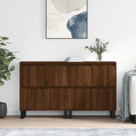 2 Stück Sideboards Sperrholz braune Eiche von vidaXL, Sideboards - Ref: Foro24-3190188, Preis: 170,61 €, Rabatt: %