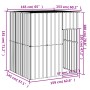 Dog kennel with gray galvanized steel roof 165x153x181 cm by vidaXL, Dog kennels - Ref: Foro24-172363, Price: 248,87 €, Disco...