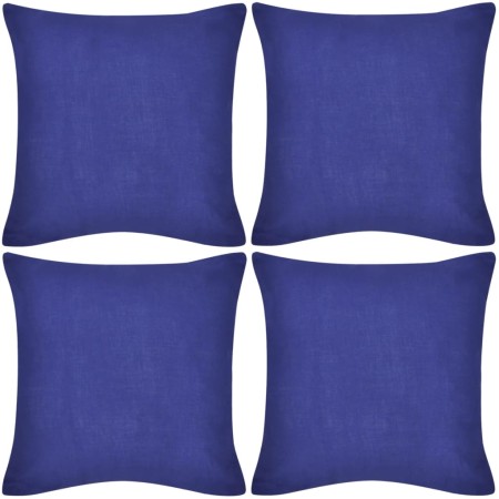 4 blaue Baumwollkissenbezüge 80x80 cm von vidaXL, Kissen - Ref: Foro24-130921, Preis: 21,86 €, Rabatt: %