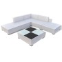 6-piece garden furniture set and white synthetic rattan cushions by vidaXL, Garden sets - Ref: Foro24-41867, Price: 429,99 €,...