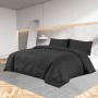 Schwarzes Bettbezug-Set aus Baumwolle, 220 x 240 cm von vidaXL, Bettbezüge - Ref: Foro24-136115, Preis: 31,63 €, Rabatt: %