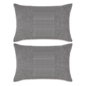 Cojines de terciopelo 40x60 cm gris 2 unidades de vidaXL, Cojines - Ref: Foro24-132901, Precio: 27,99 €, Descuento: %