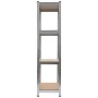 Steel and MDF shelf 80x40x160 cm silver by vidaXL, Industrial shelving - Ref: Foro24-144266, Price: 49,95 €, Discount: %