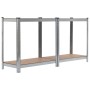 Steel and MDF shelf 80x40x160 cm silver by vidaXL, Industrial shelving - Ref: Foro24-144266, Price: 49,95 €, Discount: %