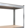 Steel and MDF shelf 80x40x160 cm silver by vidaXL, Industrial shelving - Ref: Foro24-144266, Price: 49,95 €, Discount: %