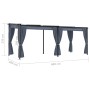 Gazebo with anthracite gray steel curtains 3x6 m by vidaXL, Tents and gazebos - Ref: Foro24-48055, Price: 586,99 €, Discount: %