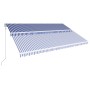 Automatic retractable blue and white awning 500x300 cm by vidaXL, Awnings - Ref: Foro24-3051234, Price: 507,80 €, Discount: %