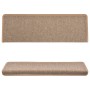 Stair tread carpets 15 units light brown 65x21x4cm by vidaXL, Stair mats - Ref: Foro24-134569, Price: 58,83 €, Discount: %